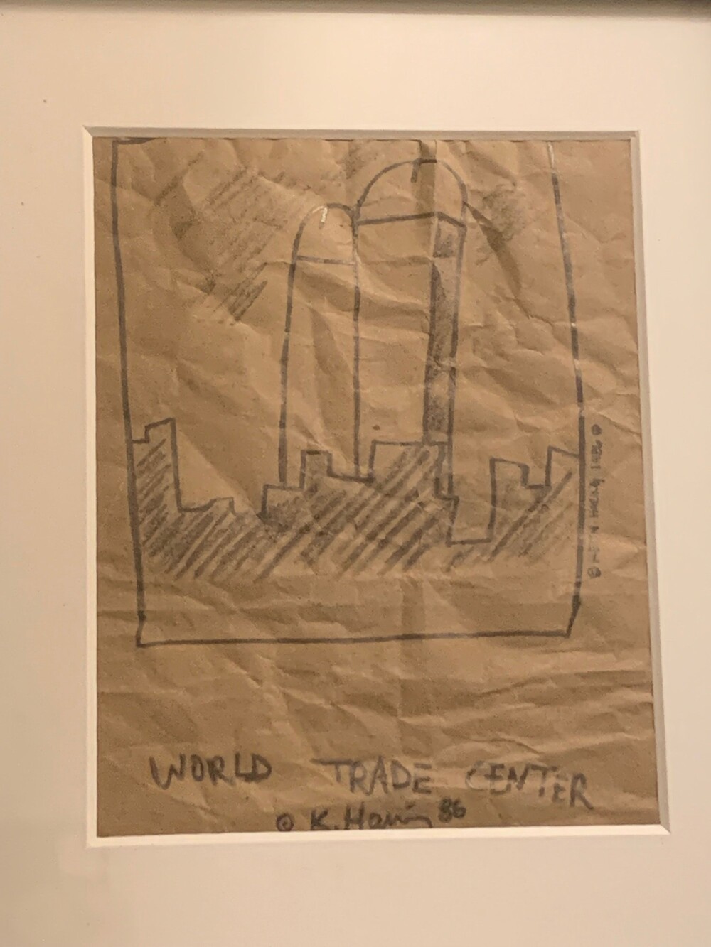 Keith Haring - 1986 WTC Drawing SIGNED + COA